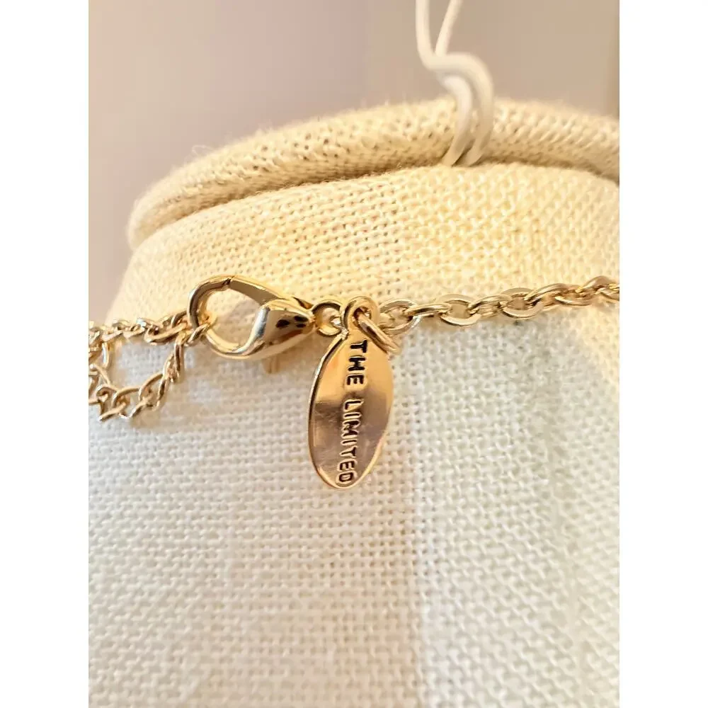 The Limited Gold Tone Knot Bar Necklace 17”+2”